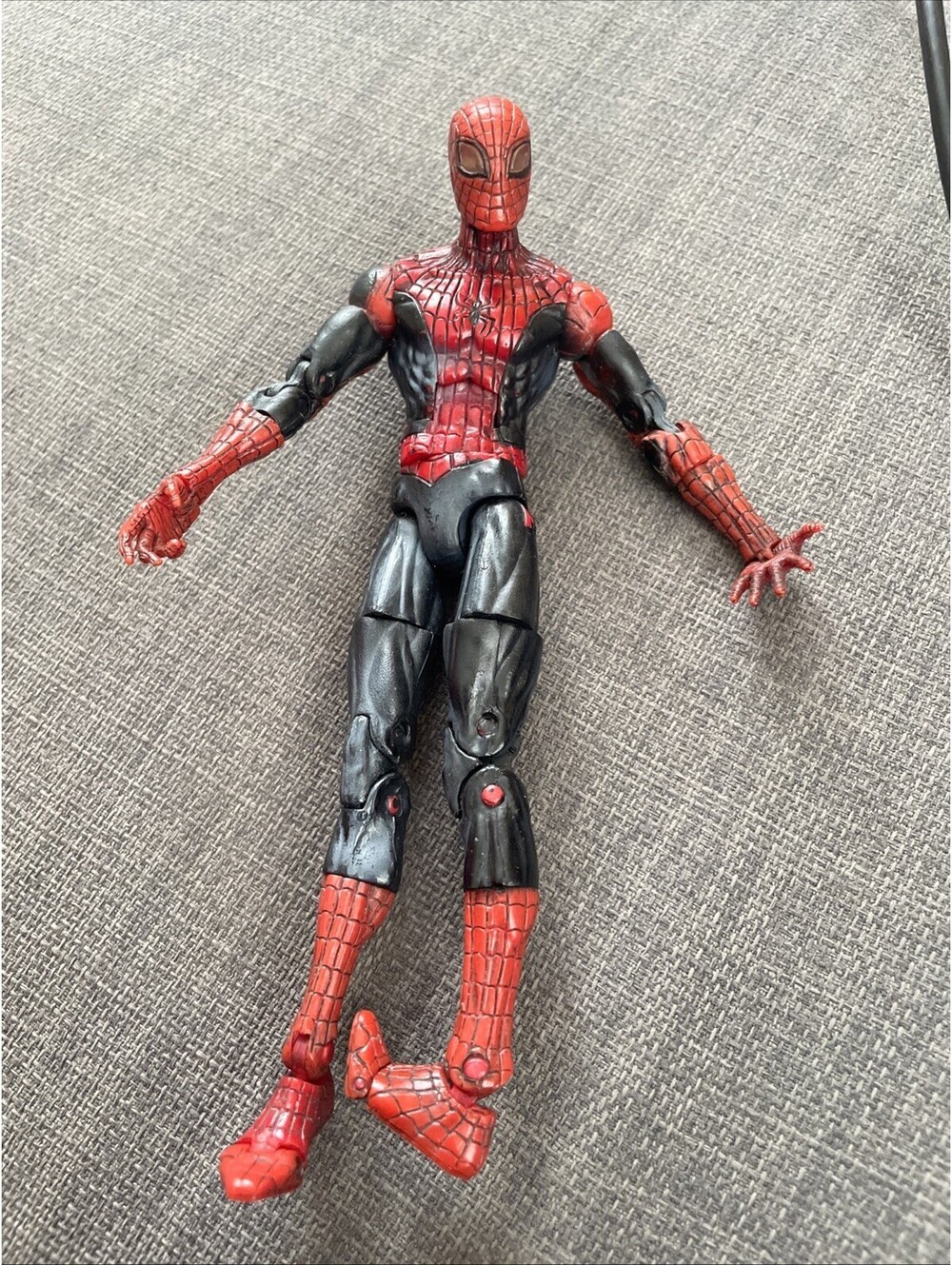 Spider Man Toybiz 2002 Super Posable 6” Action Figure Articulated Clear Eyes
